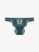 Slip brasiliano in pizzo Leavers verde scuro_0