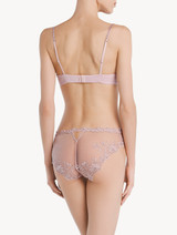 Reggiseno push-up in Lycra® rosa con tulle ricamato_3