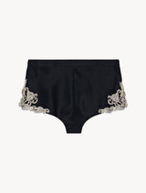 Short in seta nera con frastaglio_RF_0
