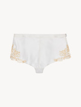 Shorty in seta bianca con ricamo a frastaglio_RF_0