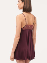 Babydoll in viscosa stretch bordeaux_2