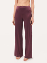Pigiama in viscosa stretch bordeaux e tulle_3