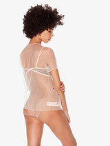 T-shirt in tulle stretch ricamato nude_2