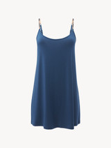 Slipdress in jersey di misto seta e modal blu_0