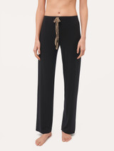 Pantalone in jersey di misto seta e modal nero_1