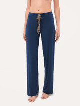 Pantalone in jersey di misto seta e modal blu_1