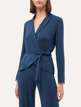 Top in jersey di misto seta e modal blu_1