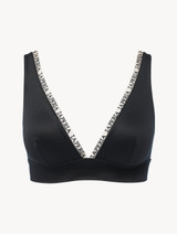 Reggiseno a triangolo in rayon nero_0