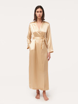 Vestaglia lunga in seta beige_1