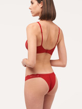 Reggiseno con ferretto in Lycra® rosso granato con pizzo Leavers_2