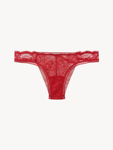 Slip brasiliano in Lycra® rosso granato con pizzo Leavers_0