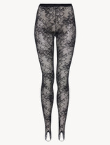 Leggings in pizzo jacquard italiano nero_0