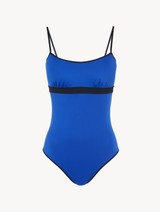 Costume intero color-block cobalto e nero_0