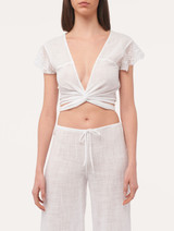 Top corto in cotone bianco_1