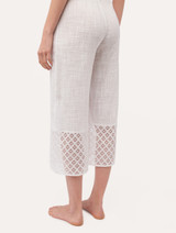 Pantalone al polpaccio in cotone bianco_2
