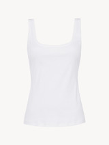 Canotta in cotone stretch bianco_0