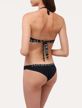 Reggiseno mare a balconcino nero con logo_2