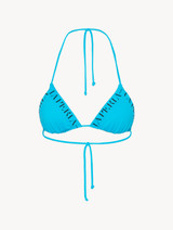 Reggiseno mare a triangolo turchese con logo_0