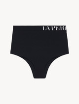 Slip mare a vita alta nero con logo_0
