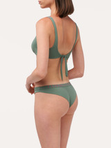 Reggiseno mare verde kaki con ferretto e logo_2