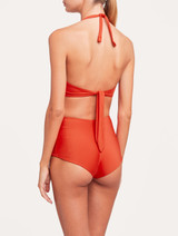 Reggiseno mare a triangolo rosso mattone con dettagli glitterati_2