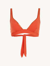 Reggiseno mare a triangolo rosso mattone con dettagli glitterati_0