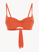 Reggiseno mare push-up rosso mattone con dettagli glitterati_0
