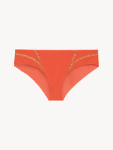 Slip mare a vita media rosso mattone con dettagli glitterati_0