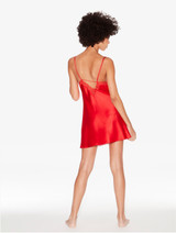 Sottoveste in seta rossa con macramè_3