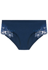 Slip medio in cotone blu_0