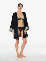 Set regalo 3 pezzi lingerie e vestaglia Maison color nero_0