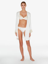 Set regalo 3 pezzi lingerie e vestaglia Maison color bianco_0