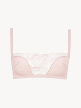 Brassière in Lycra® rosa con pizzo Leavers_0