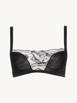 Brassière in Lycra® nera con pizzo Leavers_0