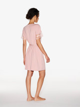 Camicia da notte corta in jersey modal rosa_2