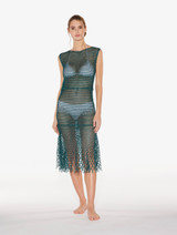 Abito midi in soutache verde turchese_1
