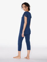 Pigiama in rayon blu denim scuro_2