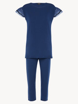 Pigiama in rayon blu denim scuro_0