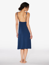Camicia da notte in rayon blu denim scuro_2