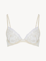 Reggiseno con ferretto in tulle ricamato bianca_0
