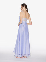 Camicia da notte lunga in voile di cotone viola_2