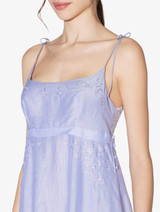 Camicia da notte lunga in voile di cotone viola_3