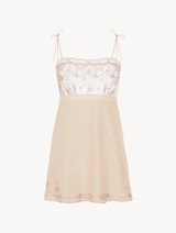 Slipdress in voile di cotone terracotta_0