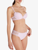 Slip medio in Lycra® rosa con pizzo Leavers_3