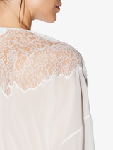 Vestaglia corta in seta color bianco Natural_4