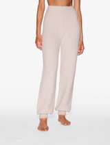 Pantaloni in misto lana di alpaca color rosa cipria_1