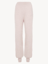 Pantaloni in misto lana di alpaca color rosa cipria_0