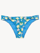 Slip mare blu con stampa e arricciatura_0
