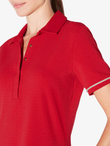 Vestito a polo rosso con monogramma_3