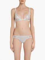 Reggiseno a triangolo in pizzo Leavers off-white_1